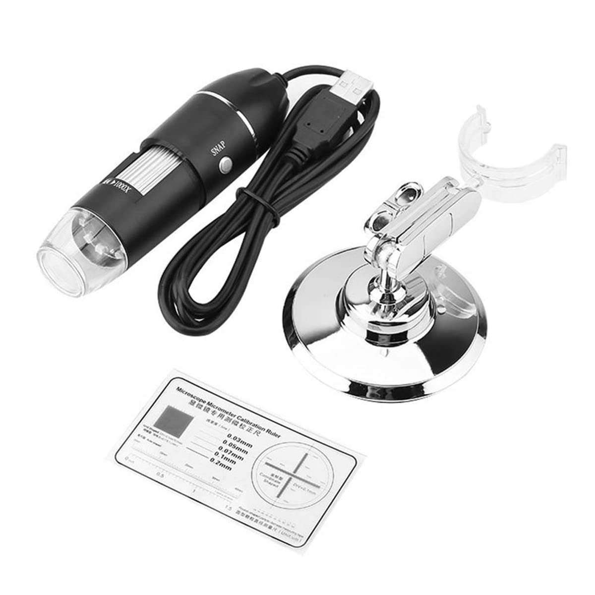 asdchZen Smicroscope Accessories For Adults 8 Leds Magnifier 50X-500X 0.3Mp Usb For Digital Microscope 640X360 Microscope