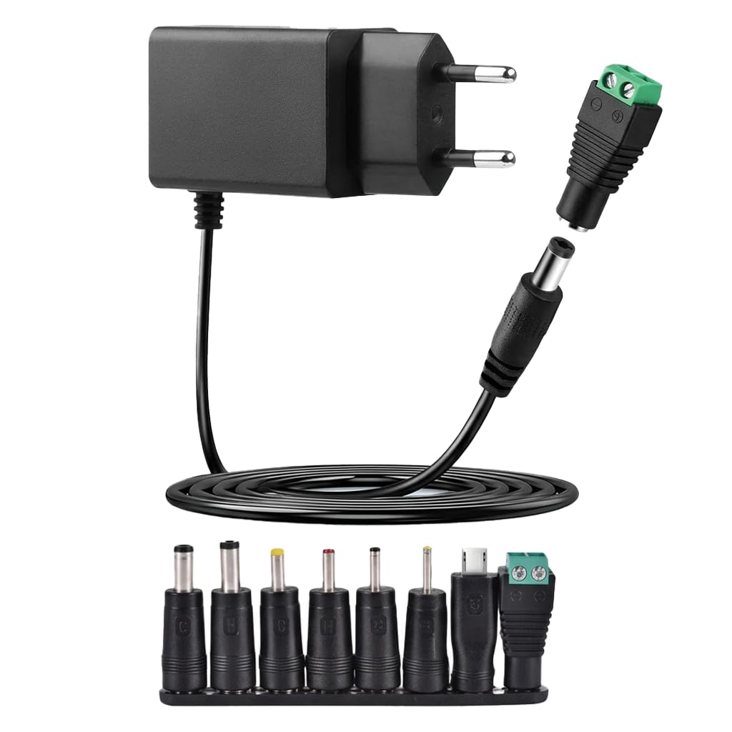 Adattatore di alimentazione DC da 6 V, 1 A, 6 V, 1000 mA. Adattatore di alimentazione AC 100-240 V a DC, adattatore di alimentazione 5,5 x 2,1 mm, caricatore universale per router, fotocamera