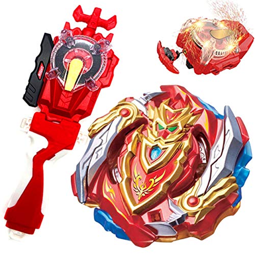 Mopogool Sparking Launcher Lr String Grip Starter Set Battle Master God Bey B-129 Booster Cho-Z Achilles.00.Dm Burst Evolution Turbo Blades Battling Tops Gaming Spinning Toy Gift for Boys