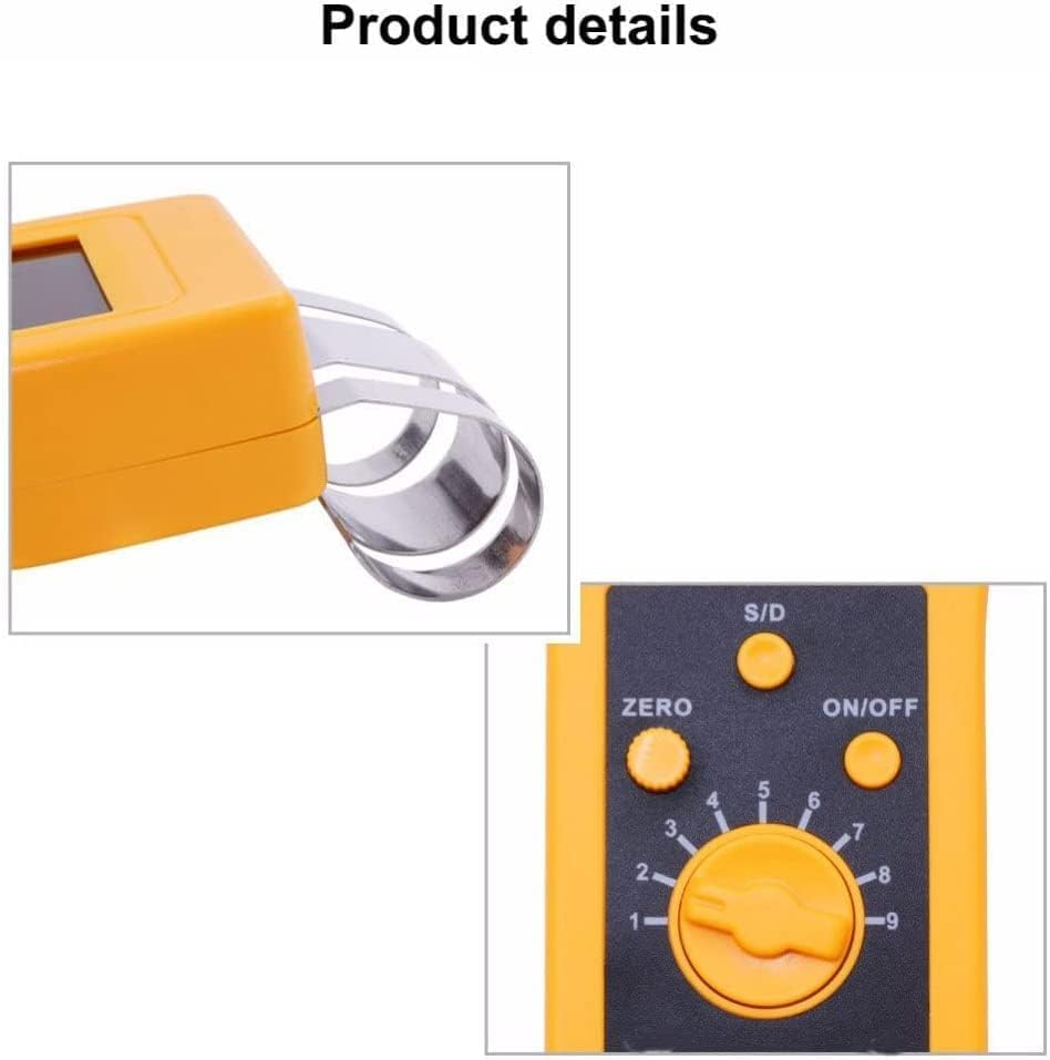 CNYST Digital Textile Moisture Tester Clothes Moisture Analyzers with High Frequency Principle Digital Display Measuring Range 0~2%/0~50% Integrative Design