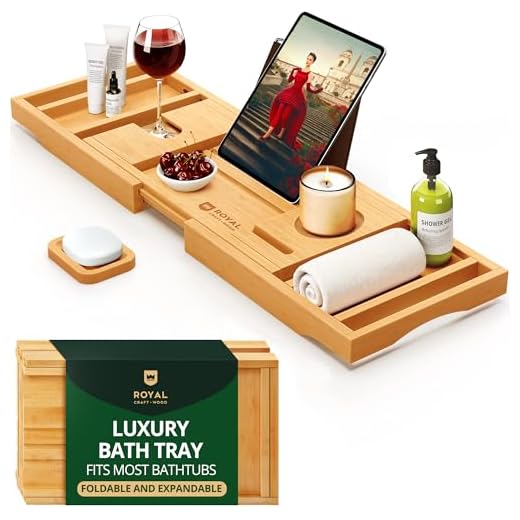 25+ Spa Bathroom Ideas for a Relaxing Retreat at Home 4 ROYAL CRAFT WOOD Bathtub Tray Caddy for Tub, Bamboo Bath Shelf, Premium Foldable Wood Bath Table, Expandable Bathtub & Bathroom Accessories, New Home Gifts for Mom, Housewarming, Anniversary, Wedding