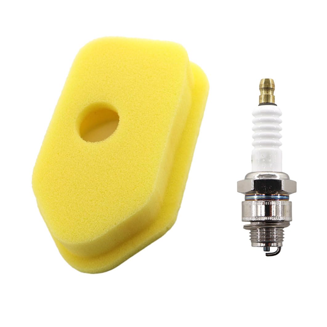 MCHNIC Air Filter Spark Plug Service Kit For Briggs & Stratton Quattro 4.0, Sprint 375, Classic 35, 272235 4107 5047 5047K 3.5hp 3.75hp 4HP Engine Lawn Mower