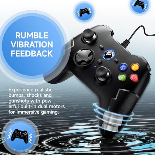 Easysmx ESM-9100-BLACK Wired Gaming Controller,Pc Game Controller Joystick thumb #4