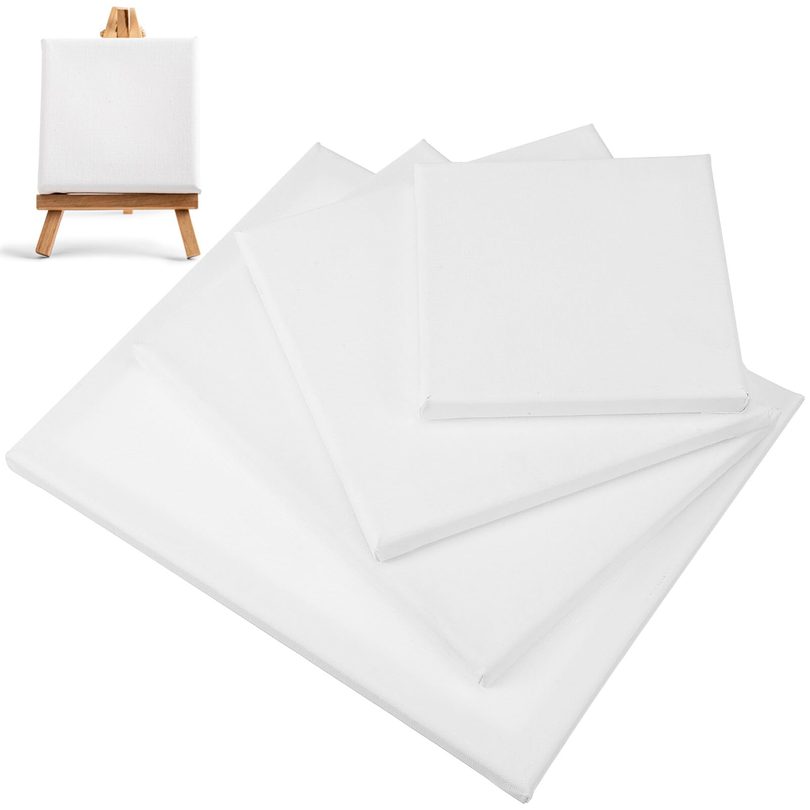 VILLCASE Canvas Boards for Painting, 12pcs Painting Panels Oil Painting Canvas Artists Canvas Panels Blank Drawing Panels Sketchpads Painting Canvas for Oil Acrylic Paint