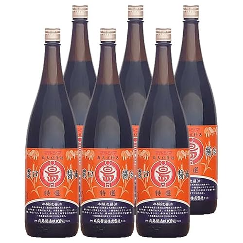 丸島醤油 特選醤油 1.8L 6本セット こいくちしょうゆ 本醸造 特選 しょうゆ 丸大豆 大豆 小麦 じっくり熟成 こだわり 伝統 小豆島醤油 濃口 旨味 甘口 調味料 まとめ買い
