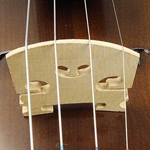 Drfeify Maple Violin Bridge, 5PCS 3/4 1/2 1/8 1/4 Size Violin String Bridge for Acoustic Violin Parts (1/8) - Image 4