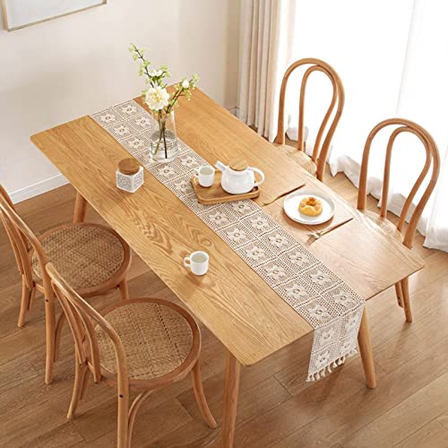 Chemin de table printemps moderne anti-rayures coton beige de table