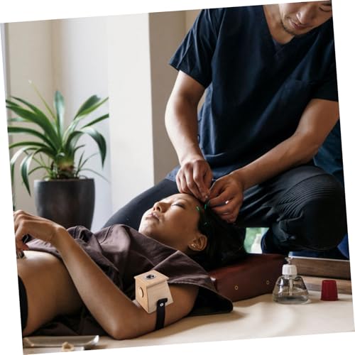 Caja portátil de moxibustión de bambú, dispositivo para terapia con calor ligero y elegante para aliviar molestias en rodilla, cuello y hombros, uso doméstico miniatura 7