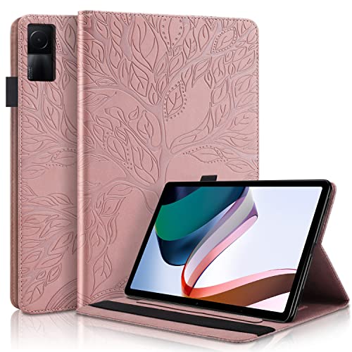 Succtopy Hülle für Xiaomi Redmi Pad 10.61 Zoll 2022,Folio Flip PU Leder Schutzhülle für Xiaomi Redmi Pad 10.61,Stifthalter Stand Wallet Cover Case Tablet Hülle Xiaomi Redmi Pad 10.61 2022,Roségold Cover