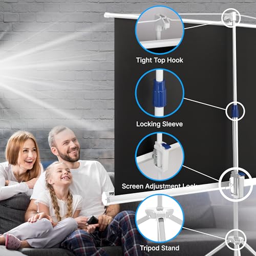 Pyle PRJTP72 Upgraded Pyle 72 Inch Projector Screen With Floor Standing Portable Fold-Out Roll-Up Tripod Manual thumb #4