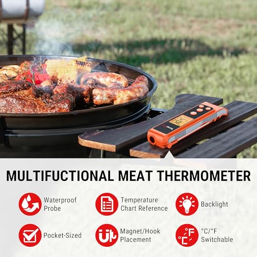 Image of TempPro TP420 2-in-1 Instant Read Thermometer for Cooking, Infrared Thermometer with Meat Probe, Non-Contact Laser Meat Thermometer for Griddle Grill Pizza Oven HVAC Pool, Gift for Dad Husband