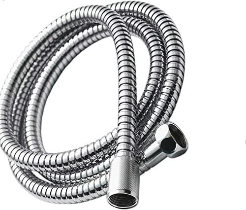 ebuyerfix Stainless Steel Shower Hose Anti-Kink & Anti-Explosion Shower Hose for Hand Held Shower Heads Lightweight and Flexible (1.5 m),Silver