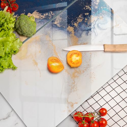 Plaque protection induction 2x30x52cm Wallfluent accessoire cuisson multifonction abstraction