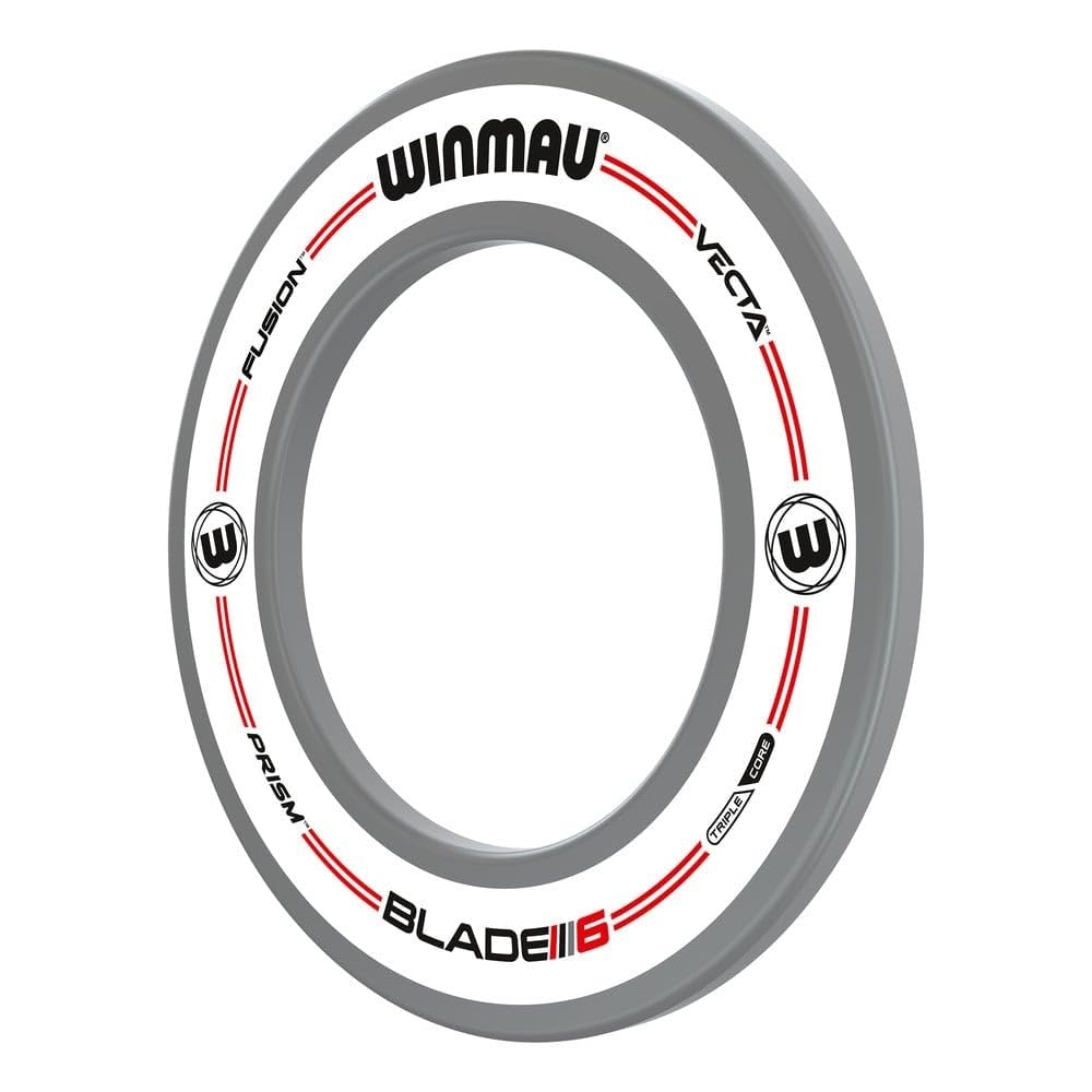 WINMAU Pro Line Anneau de protection mural pour cible de fléchettes – Gris et blanc – Protection murale durable pour cible de fléchettes – Accessoires professionnels