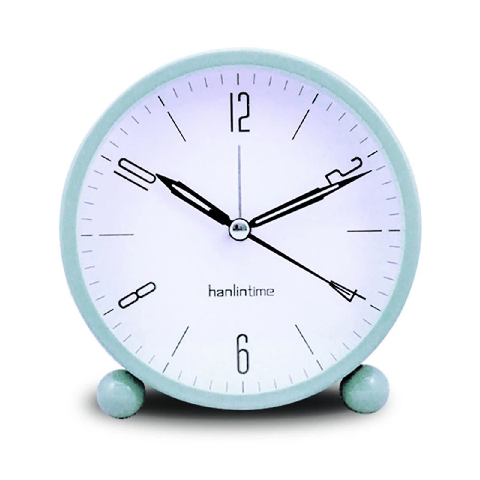 DKIUGL Alarm Clock Luminous Silent Minimalist Metal Bedroom Table Decoration