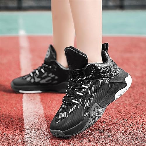 Mesh Breathable Sneakers for Kids High Top Lace Tennis Running Sport Shoes Boys Girls Non Slip Basketball Shoes2