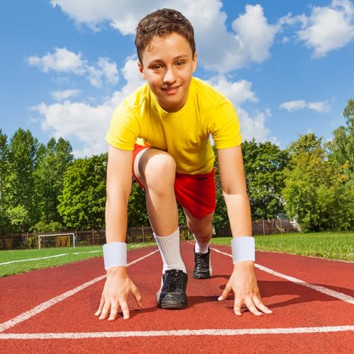 Image of Bememo 12 Pack Wristbands Sweatband for Women Men, Neon Colored Sport Wrist Bands, Tennis Football Basketball Sweatbands, Moisture Wicking Arm Bands for Working Out