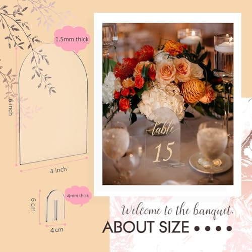 Numéros de Table de Mariage 1-30 Chic pour Décoration de Buffet de Banquet - 3