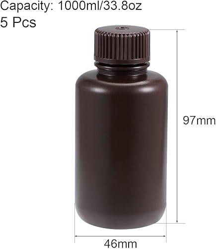 Miniatura 2 de uxcell Botella de reactivo químico de laboratorio de plástico 3.4 fl oz/3.4 oz pequeña muestra de sellado de líquido contenedor de almacenamiento