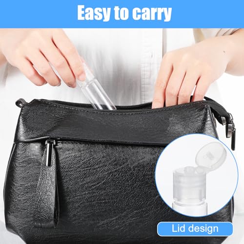 SHENLIU 12 Pcs 15ml Transparent Flip Top Travel Squeeze Bottles, Reusable Cosmetic Containers for Shampoo, Shower Gel, Lotion 5