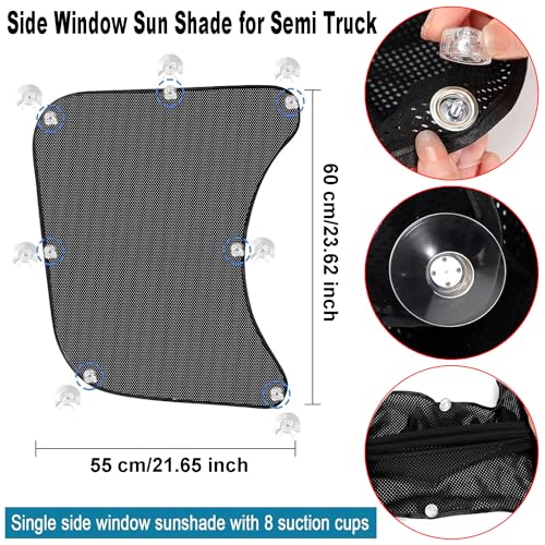 WADY Side Window Sun Shade for Semi Truck, 2 Pcs Car Side Window Shade, Cling Sunshade for Car Windows, Side Window Car Sun Shades, Semi Truck Accessories, Sun Shade for Most Cars, Vhicles, SUVs by WADY - Image 2