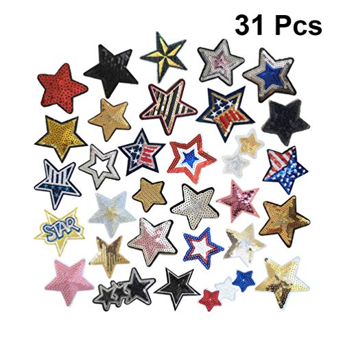 Supvox 31 Piezas Lentejuelas Estrella Cinco