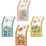 4 Pcs Three Glass Mason Jar Seasonal Table Runners, Hello Spring Summer Fall Winter Table Runners,Seasonal Holiday Kitchen Dining Table Decoration for Indoor Outdoor Home Party Decor 13 x 72 Inch