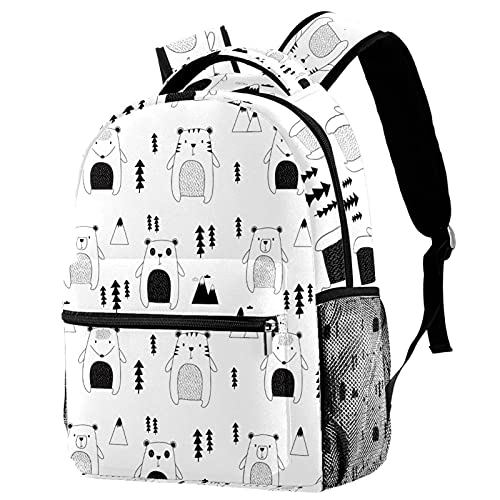 Sac à dos ours miel multicolore décontracté pour ordinateur portable