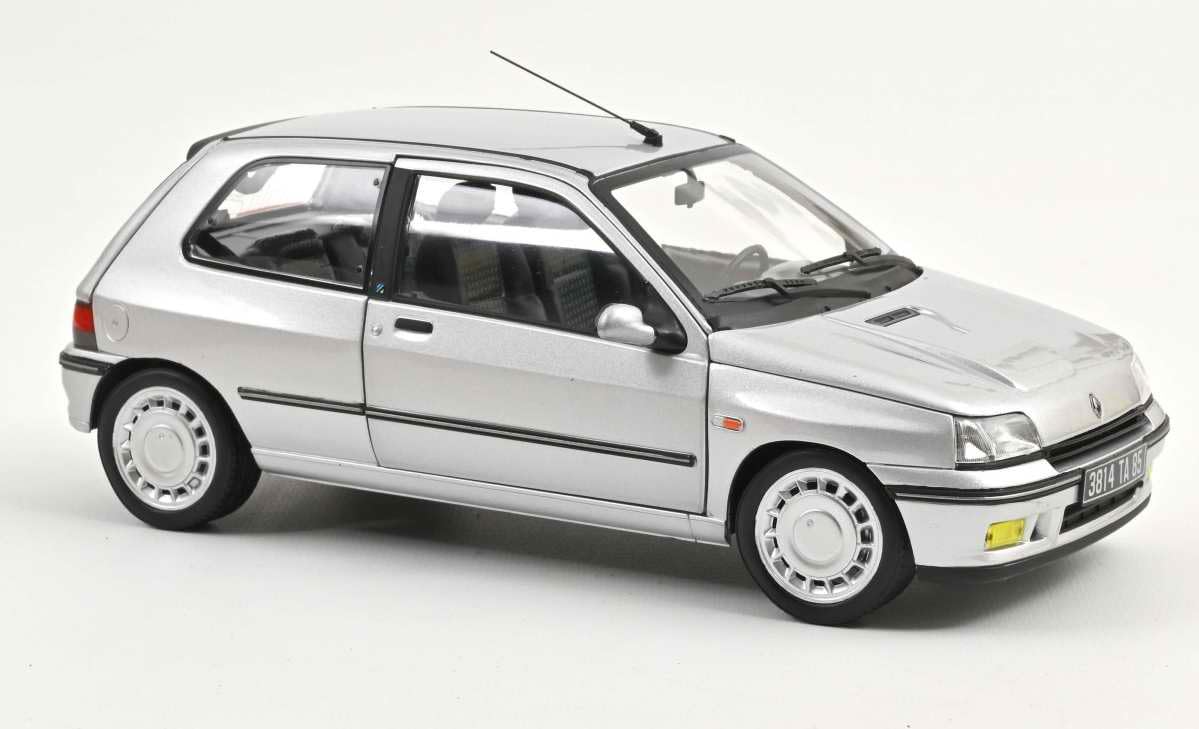 NOREV Voiture de Collection Compatible avec Renault Clio 16S de 1992 Gris Iceberg 1/18 Métal RENAULTCLIO