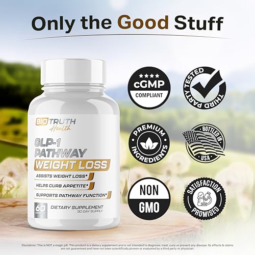 GLP-1 BioTruth Health | Assists Metabolic Pathways Linked to GLP-1 Signaling - Promotes Weight Loss for Women & Men, Helps Appetite Control & Promotes Energy - 3rd Party Tested Supplement - 60 Pills - Image 6