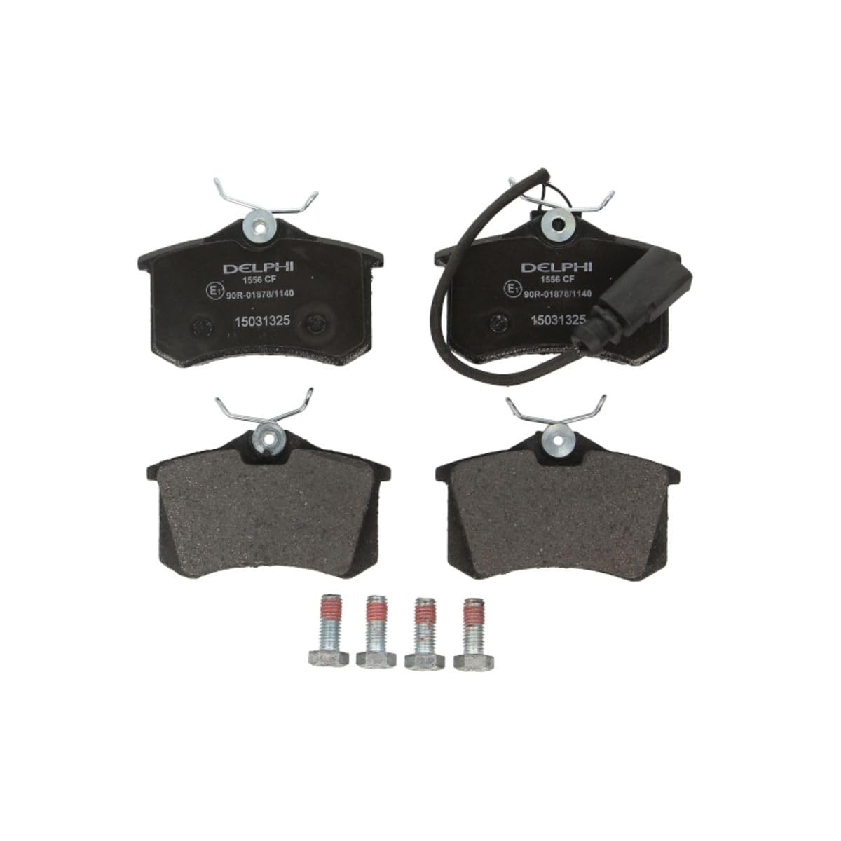 Delphi Kit Pastiglie Freni Posteriore Con Contatto Segnalazione Usura Con Accessori LP1556-image