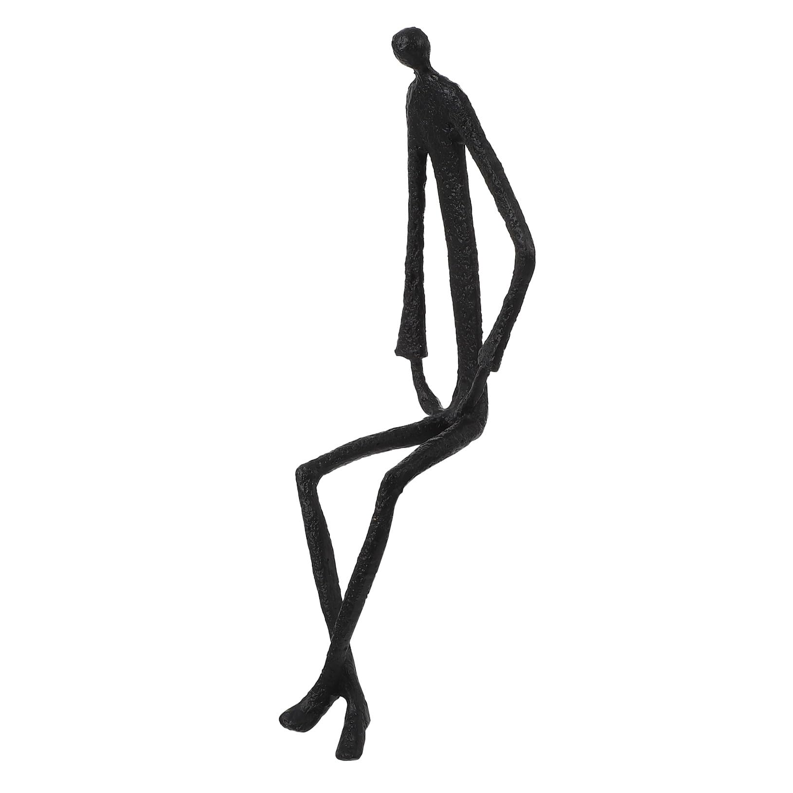 Sculpture assise unique pour rompre la monotonie d'une étagère vide