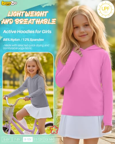 Image of 3 Pack Girls Long Sleeve Hoodies Thumbhole Shirts