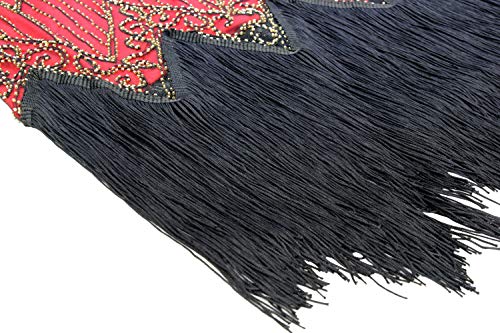 Image of Women 1920s Gatsby Vintage Sequin Flapper Fringe Party Plus Dress with 20s Accessories Set