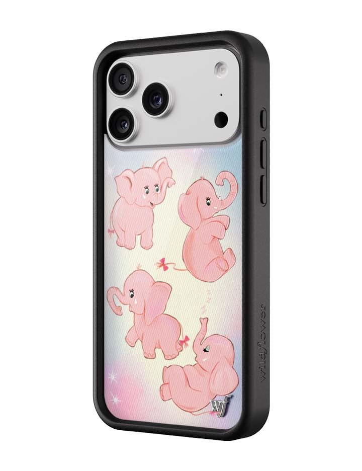 Image of Wildflower Cases - iPhone 17 Pro Max Compatible - Pink Elephants