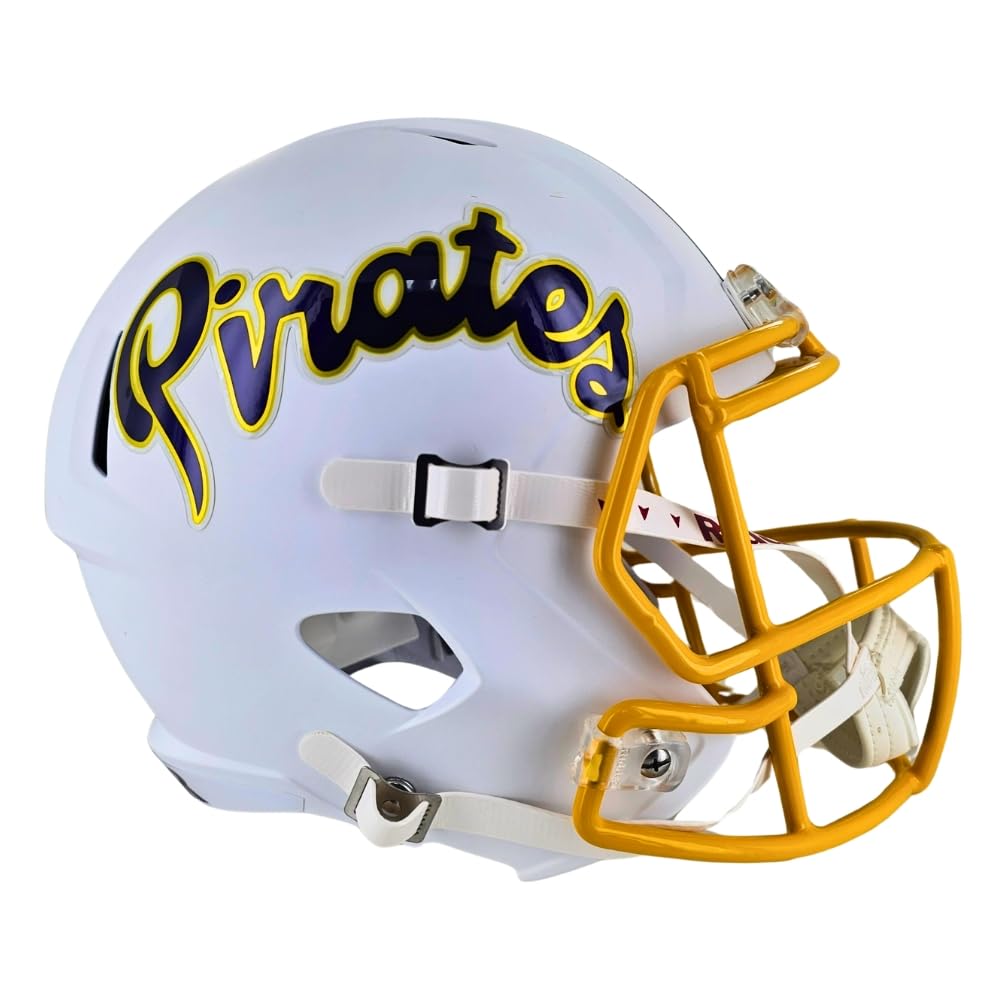 East Carolina Pirates Matte White Throwback Riddell Speed Replica Full Size Football Helmet