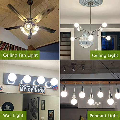 Image of 8-Pack LED Bathroom Light Bulbs, 4000K Natural White Night Light Bulb, Non Dimmable Makeup Mirror Lights for Bedroom, E26 Medium Screw Base
