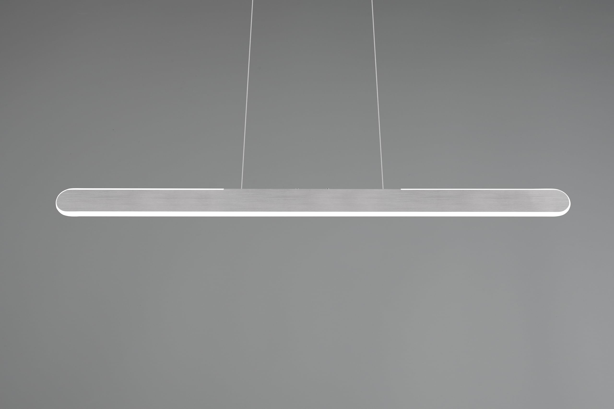 Trio Leuchten Pendelleuchte Helios 343310105, Aluminium gebürstet, inkl. 28 Watt LED, Touch Dimmer, Lichtfarbe einstellbar, Silber mit Gebürsteter Oberfläche |