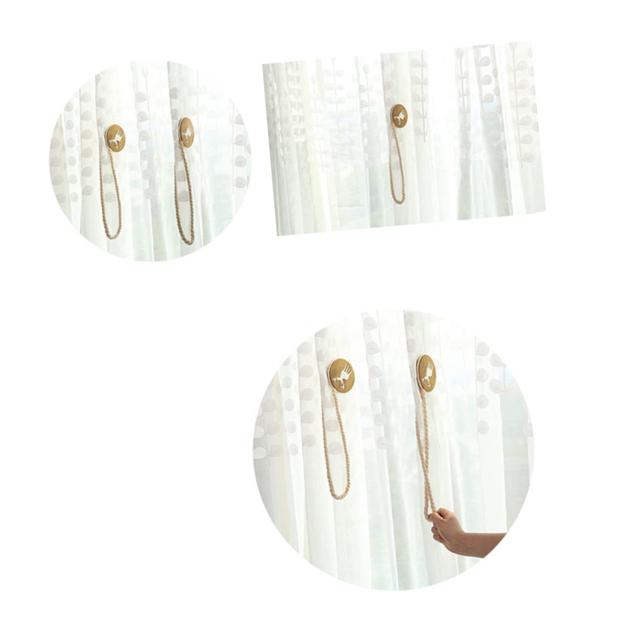 PRETYZOOM 3st Vorhanghalter Magnetische Raffhalter Für Vorhänge Vorhangseil Vorhang-raffhalterhaken Gardinenhalter Fenstervorhänge Gardinenbänder Vorhänge Magnetische Krawatte Vorhänge Clips