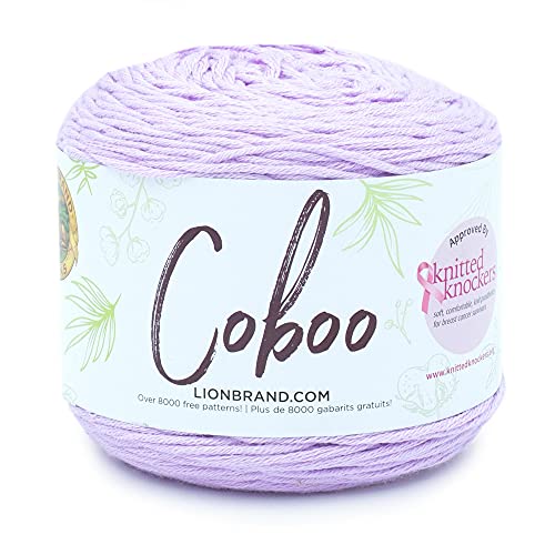 Image of Lion Brand Yarn, Coboo Cotton Blend Crochet Yarn, Lilac, Purple, 1 Pack