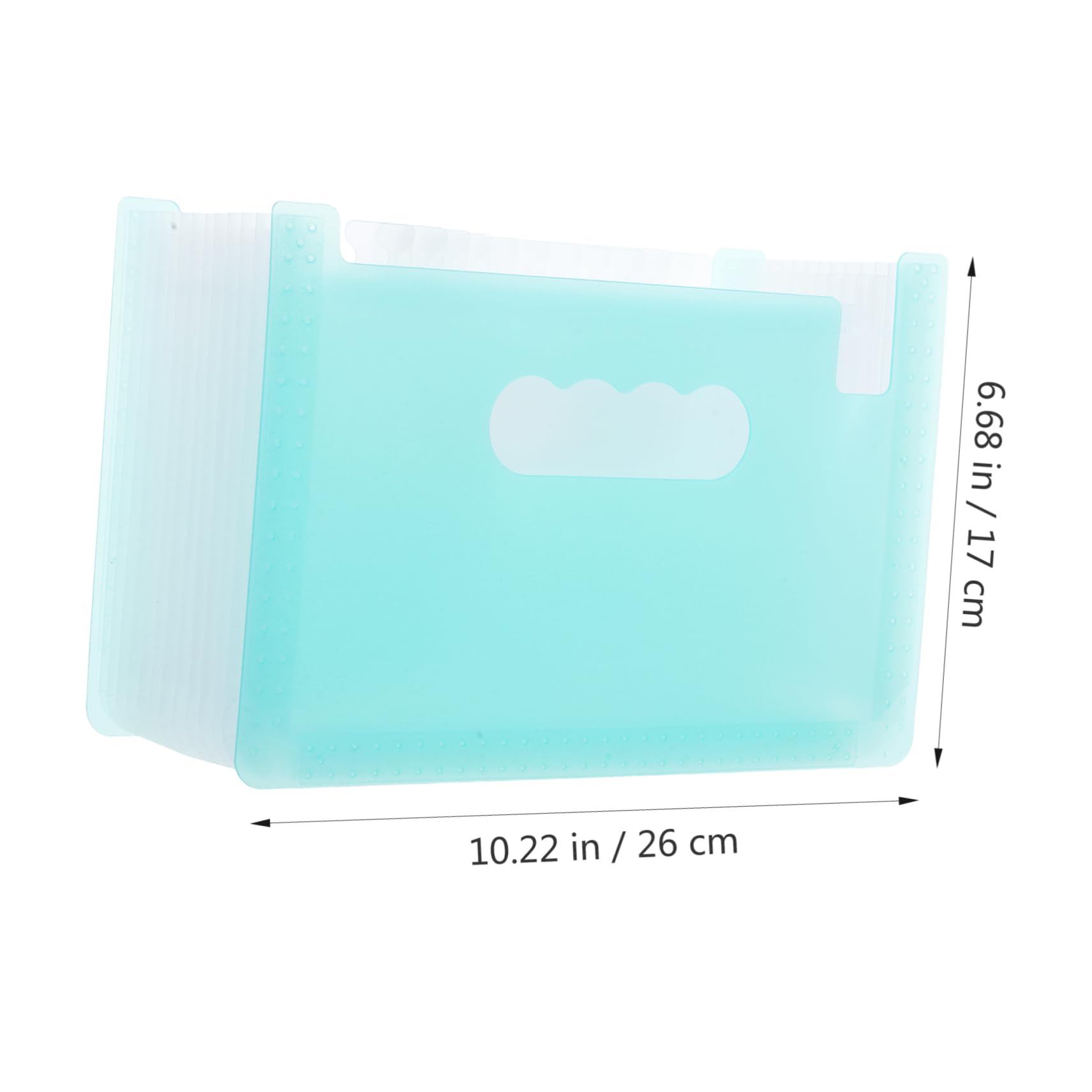 Gogogmee Convenient Accordion File Organizer Transparent Document Holder Multi Function Receipt Organizer for Office Home School Use Material