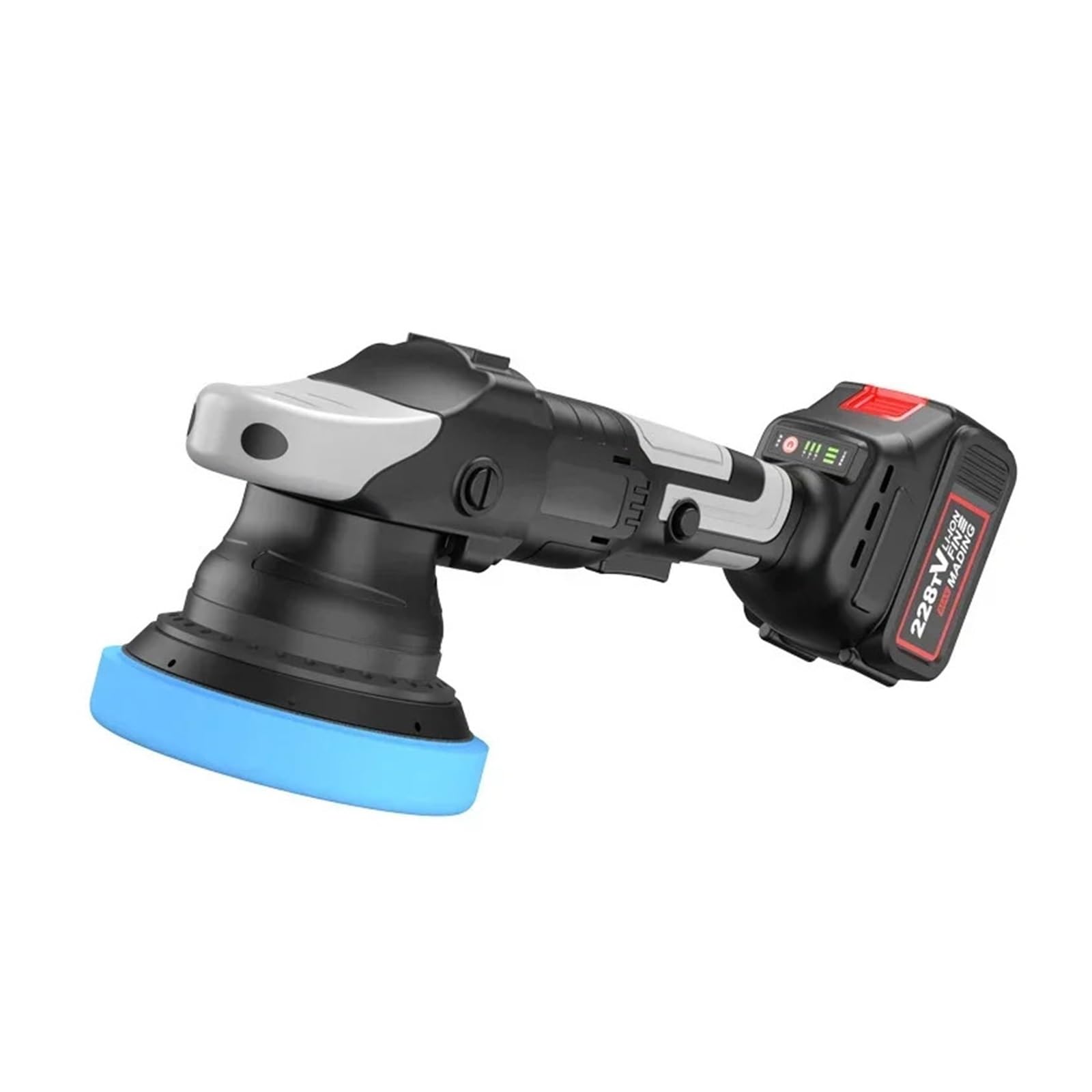 Máquina del pulidor de coche inalámbrico 900W, excéntrico recargable 5 pulgadas sin escobillas, Kit máquina encerado abrillantado for(Package 1)