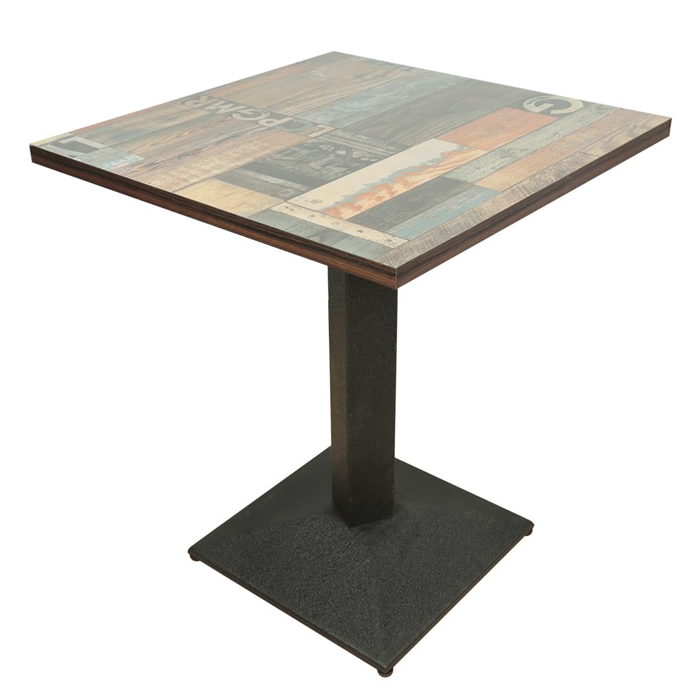 WODFARR Esszimmer Tovaglia Quadrata Singola per 2 Persone da 4 Persone per Soggiorno, Balcone Sala da Pranzo Tavolo Alto Carico Massimo 120 kg, 60x60x75 cm (Retro Floreale)