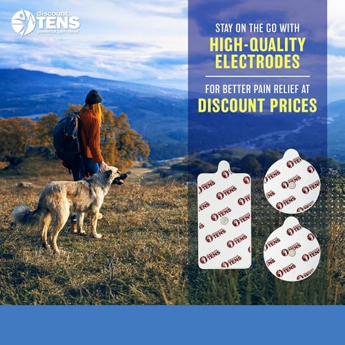 Image of Discount TENS Electrode Pads Compatible with PowerDot 2.0, 12 Pack | Superior gel with metallic grid, long-lasting latex-free hydrogel, flexible comfort, even current flow, strong skin adhesion