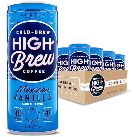 High Brew Coffee, Cold Brew Coffee, Mexican Vanilla, 8 FL Oz, Ready-To-Drink (Pack of 12) Cover