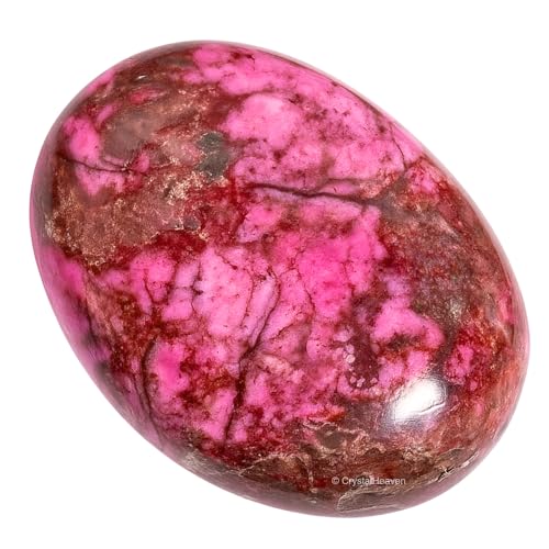 Image of Certified Cobalt Calcite Crystal Palm Pebbles Stones for Anxiety Stress Relief Massage - AAA Grade Original Healing Gemstone Agate Palm Stone for Yoga Meditation Spiritual Reiki Feng Shui