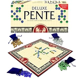 Deluxe Pente, by Winning Moves Games USA, Family Strategy Game of Capture Stones for 2 to 4 Players, Ages 8+