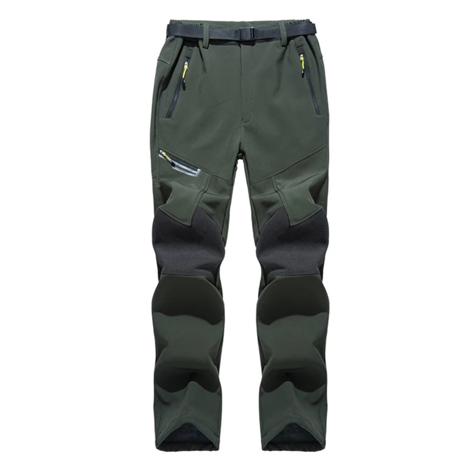 Pantaloni da trekking invernali impermeabili e antivento for uomo donna, in softshell, con 4 tasche cerniera Per Outdoor