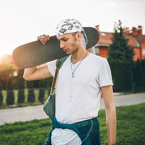 Image of DOCILA 3 Pcs Do Rags for Men Skull Cap Bandana Hat Breathable Helmet Linner Beanie