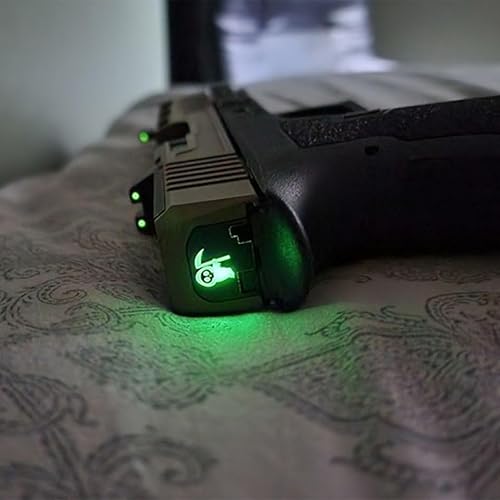 Miniatura 2 de NDZ Performance Placa de cubierta deslizante trasera para Glock Gen 1-5 17 19 19X 20 21 22 23 26 27 34 45 y 47 con grabado láser profundo que brilla